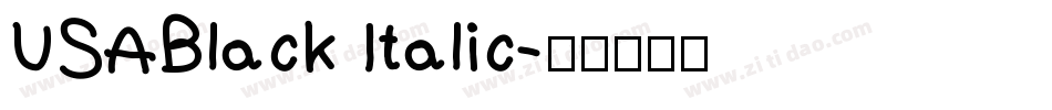 USABlack Italic字体转换